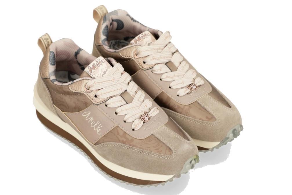 Zapatillas deportivas Anekke 41380 en beige para mujer