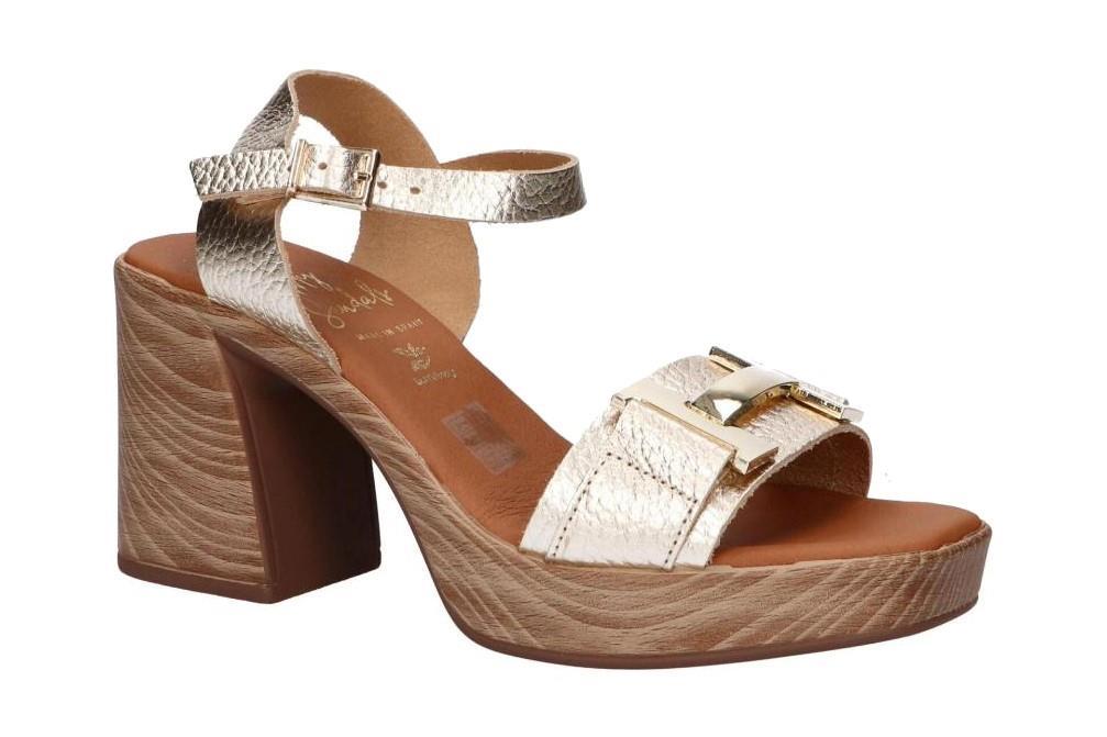 Sandalias de tacón Oh! my Sandals Rosalia 5636 en oro para mujer