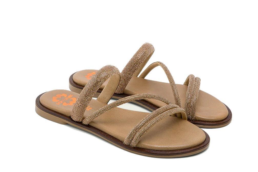 Sandalias planas Porronet Caitlin en platino