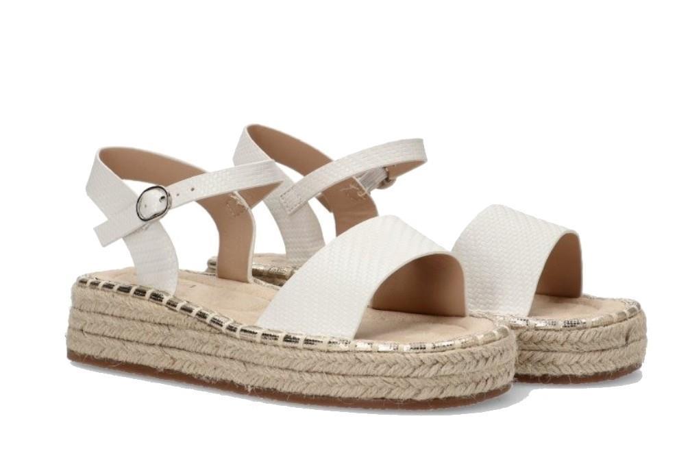 Sandalias con yute Etika 13718 en blanco para niña