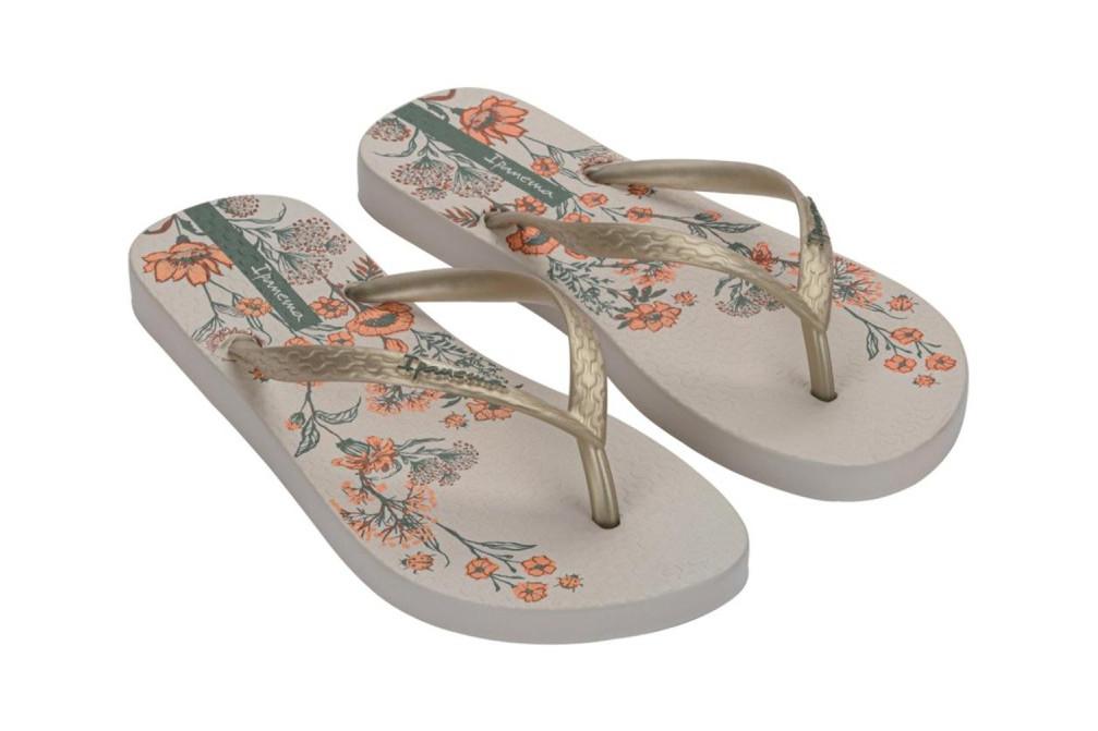 Chanclas Ipanema Oasis FEM IP26571 beige para Mujer | Sandalias de Dedo con Detalles Florales