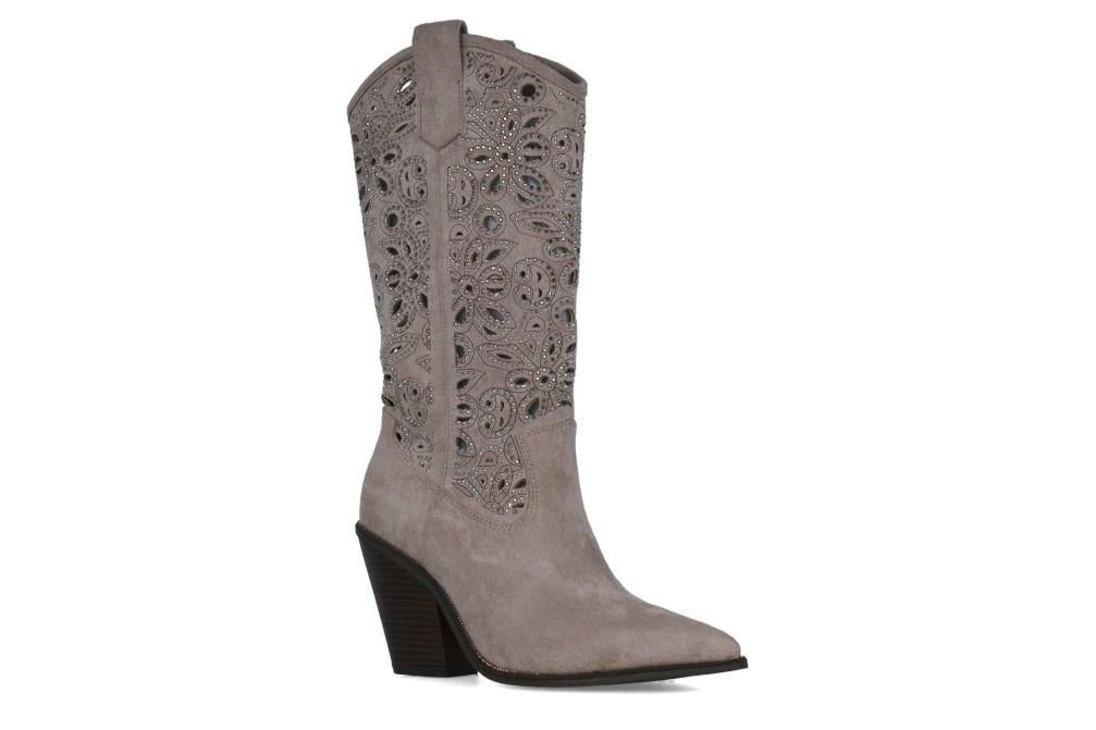 Botas altas cowboy IZEL 026106 en piedra para mujer