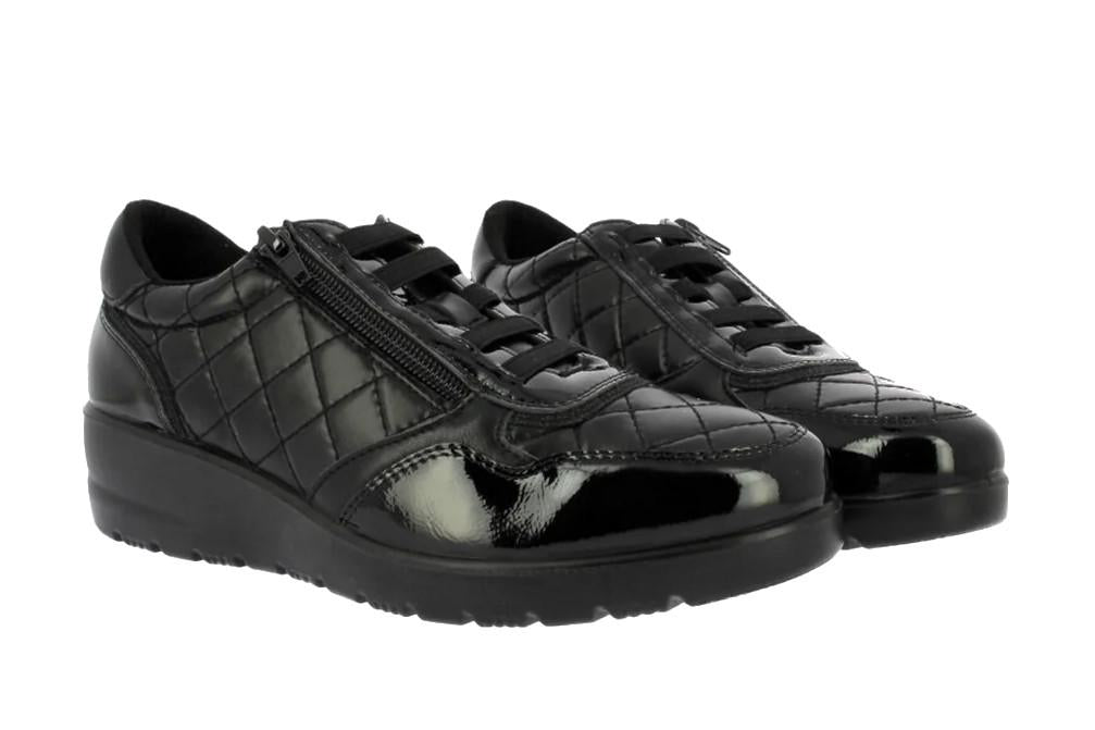 Zapatos deportivos Doctor Cutillas 45415 negros para mujer con cuña y plantilla extraíble
