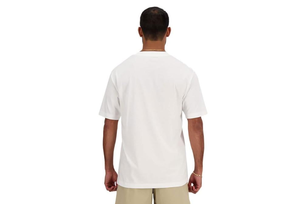 Camiseta deportiva New Balance MT41509 Camiseta Sport Essentials en blanco