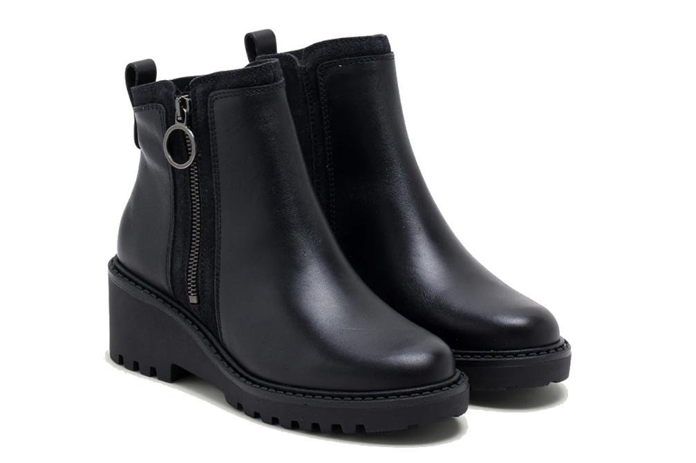 Botines con cuña Porronet Elsa 4744-001 en negro