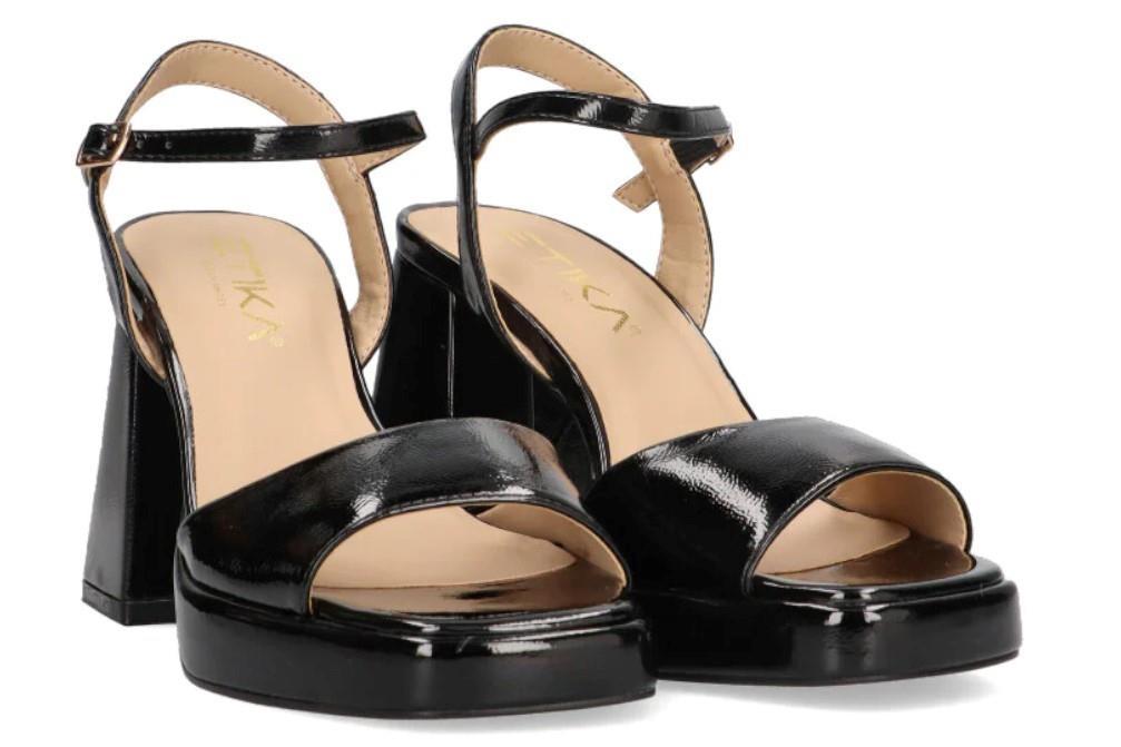 Sandalias de tacón Etila BETLEM 90006 en negro para mujer