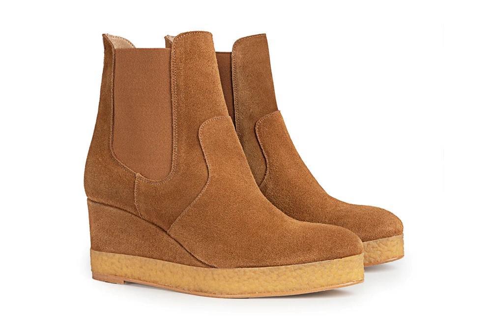 Botines con cuña Popa SEQUOYA en cuero para mujer