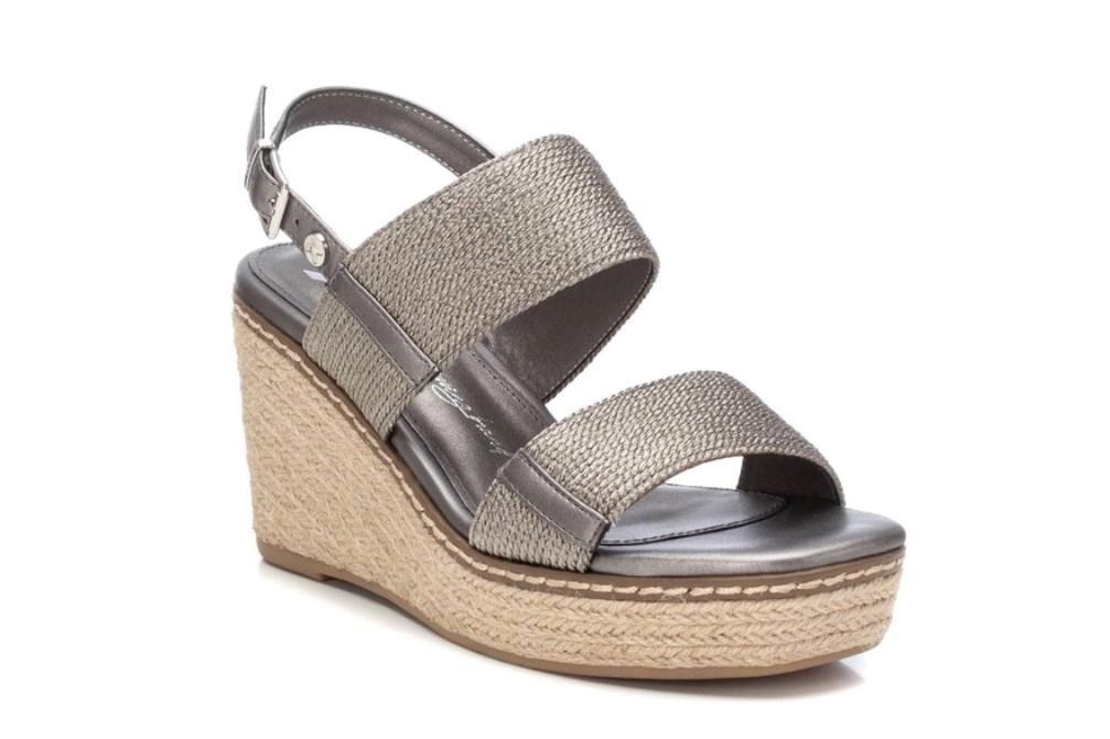 Sandalias con cuña XTI 142832 en plomo para mujer
