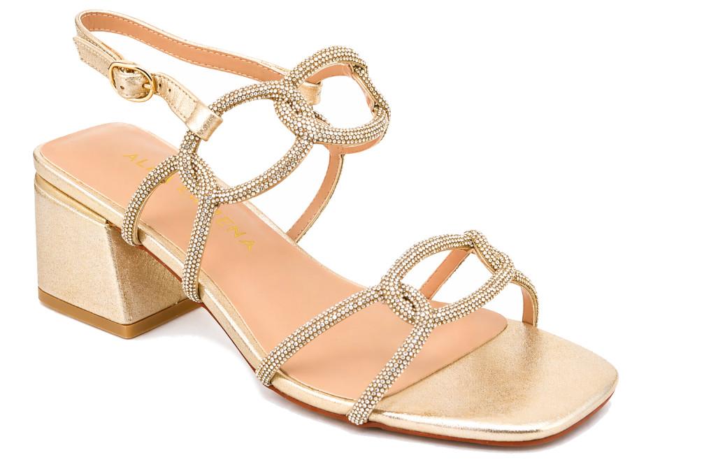 Sandalia de tacón medio cuadrado Alma en Pena V2650205 - Sandalias de fiesta brillantes