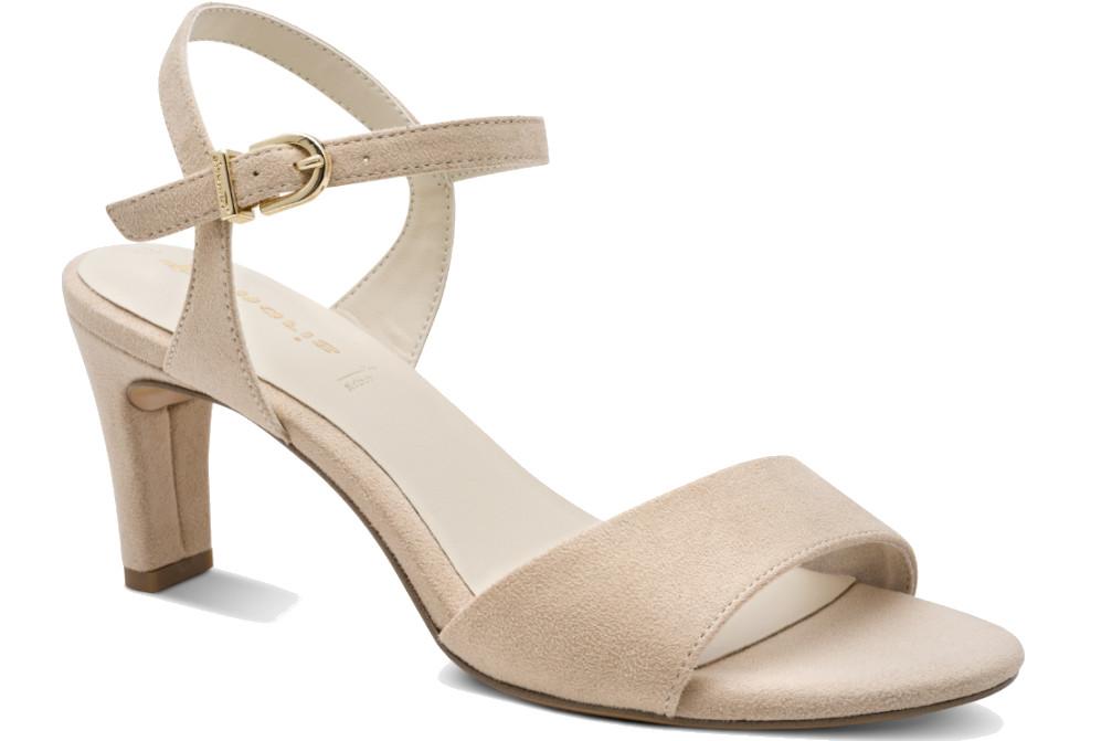 Sandalias de tacón Tamaris 1-28028-20 en beige para mujer