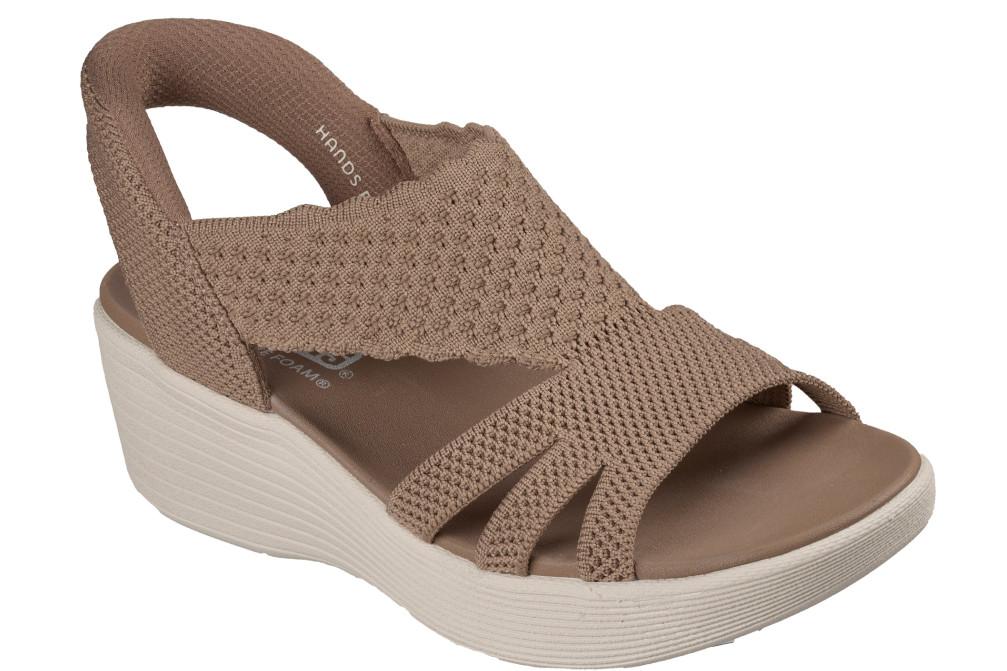 Sandalias Mujer Skechers Slip-Ins Parallel Lite Summer Invite 120012 Moka | Cuña Ligera y Máximo Confort