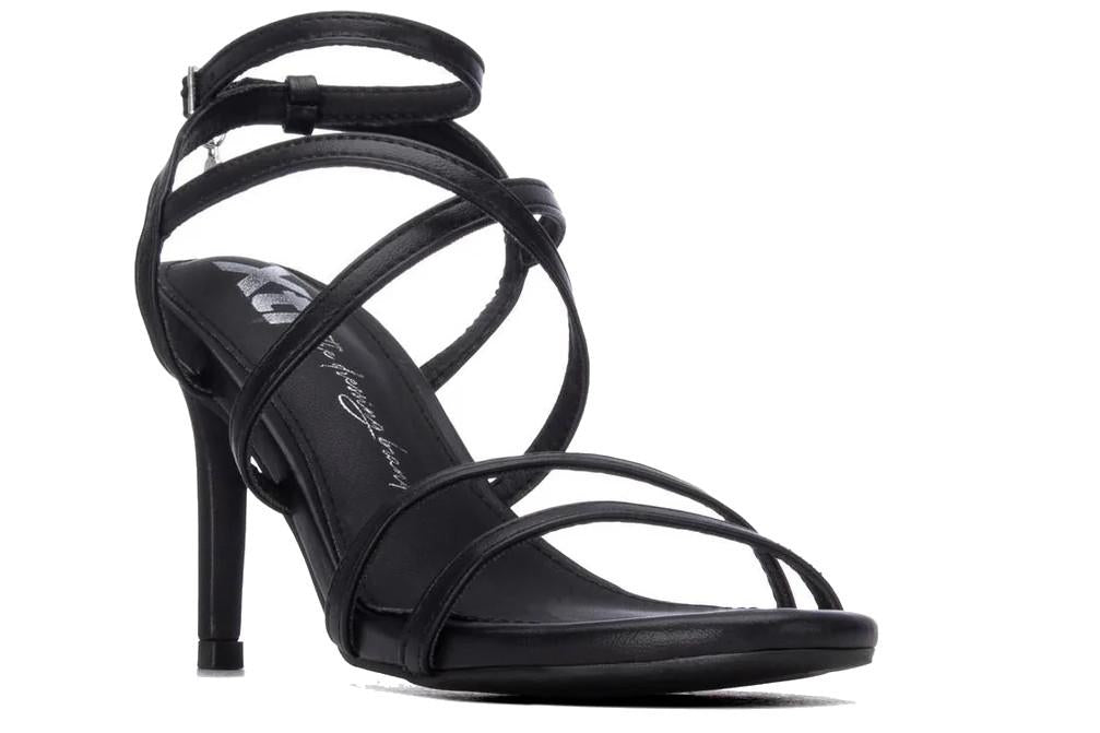 Zapatos de fiesta Xti 145460 en negro– Sandalia de mujer elegante con tiras finas y tacón fino de 8 cm