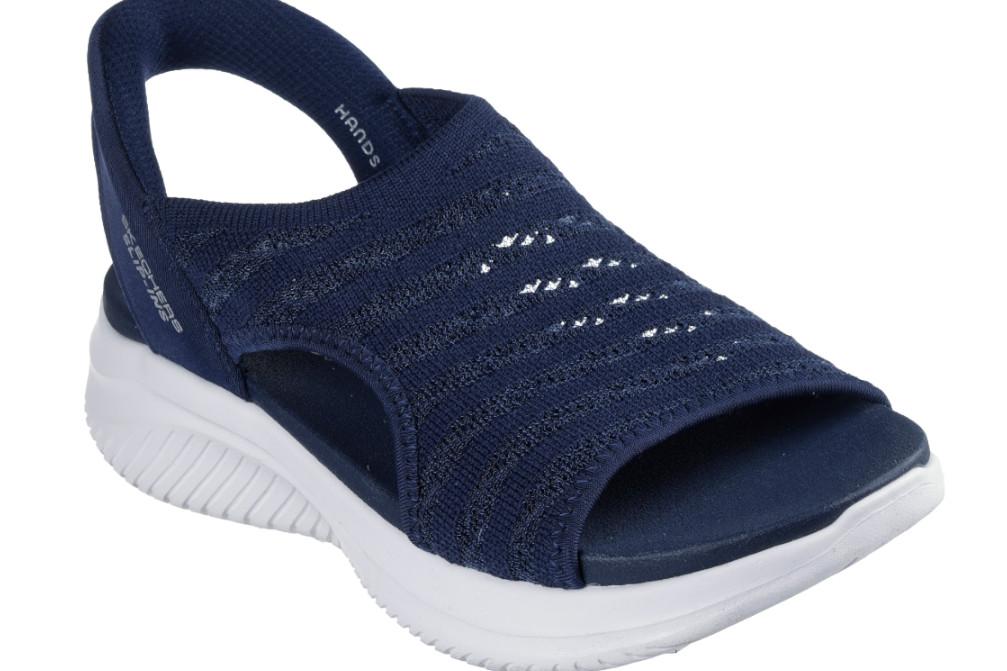 Sandalias Deportivas Mujer Skechers Slip-Ins Ultra Flex 3.0 Sun Warmth azul marino | Yoga Foam® y Materiales Reciclados