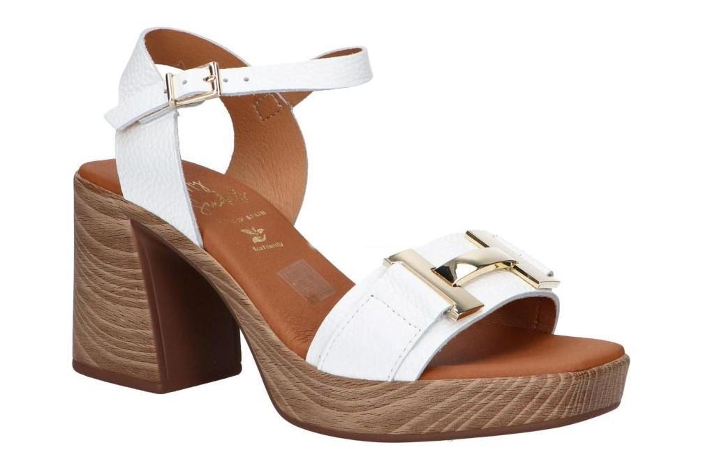 Sandalias de tacón Oh! my Sandals Rosalia 5636 en blanco para mujer