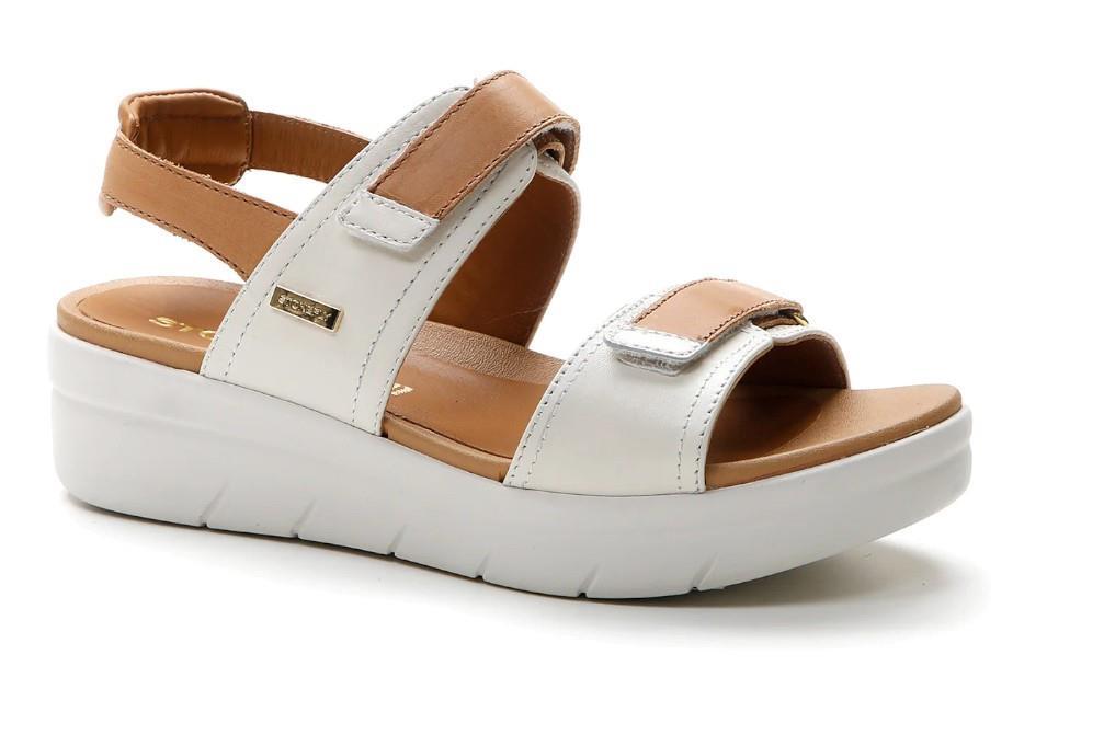 Sandalias planas Stonefly AQUA III 20 en blanco para mujer
