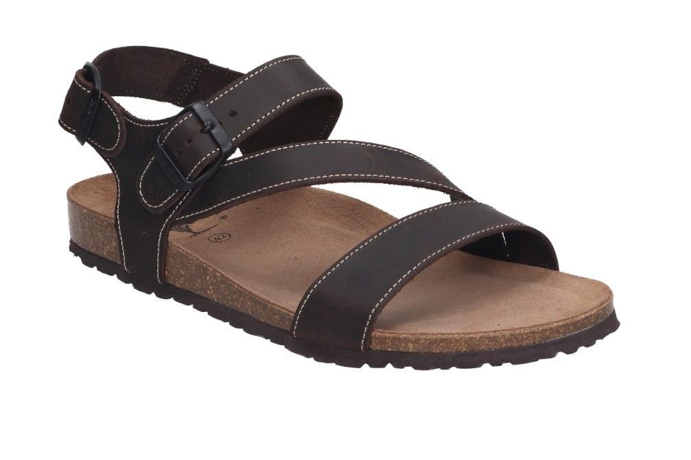 Sandalias planas Inter Bios 9557 en moka para hombre