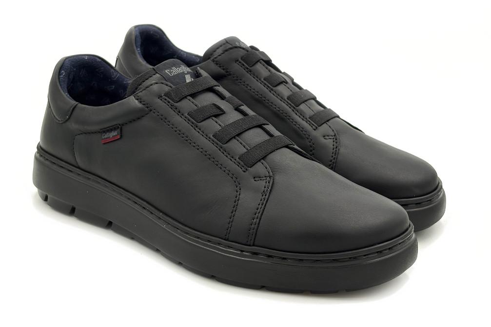 Zapatos deportivos de piel Callaghan 60603 Adaptable negro para hombre