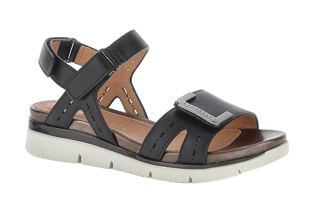 Sandalias planas Stonefly 223657 Elody 24 en negro para mujer