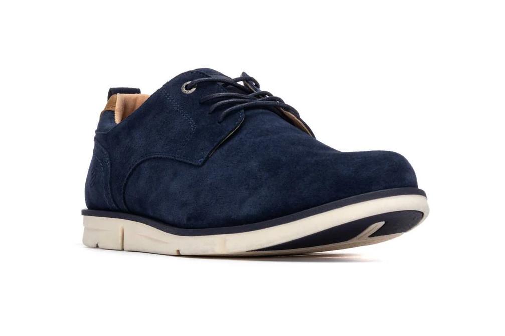 Zapato con cordones Carmela 163901 en azul marino| Zapato Casual de Serraje con Suela Antideslizante y Plantilla Extraíble