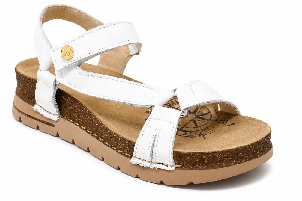 Sandalias mujer Walk & Fly Almada 51120 blanco | Sandalias de piel cómodas y ligeras