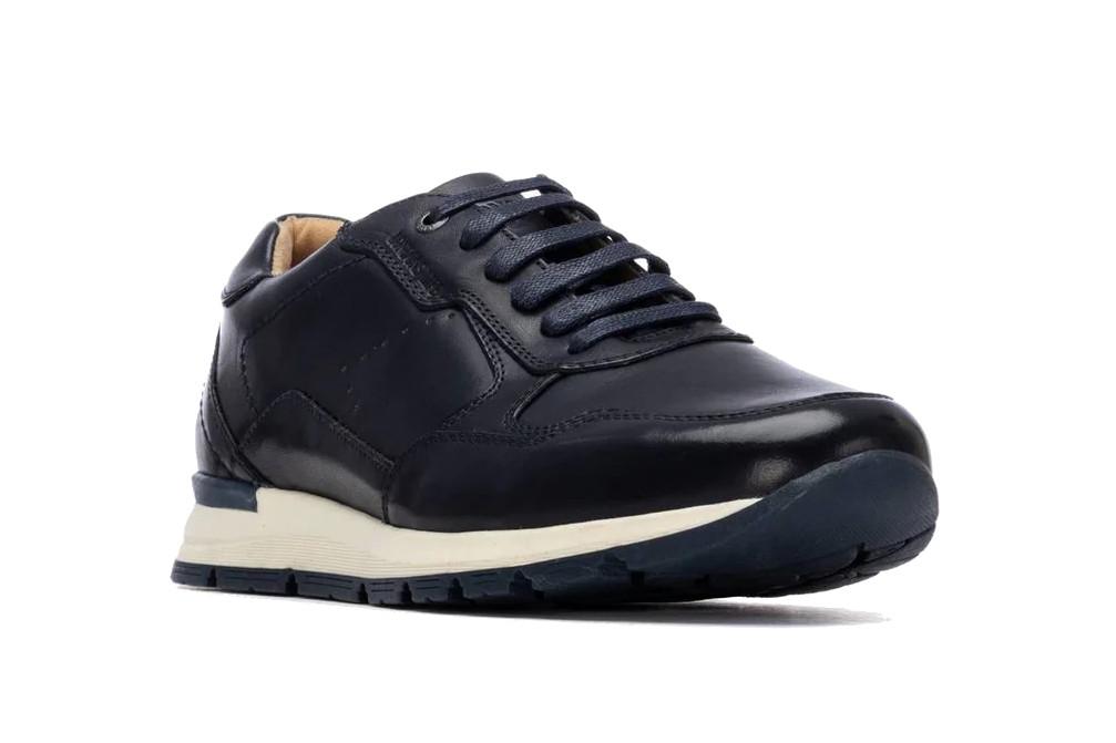 Zapatillas deportivas Carmela 163907 para hombre azul de Piel Casual con Cordones y Suela Antideslizante