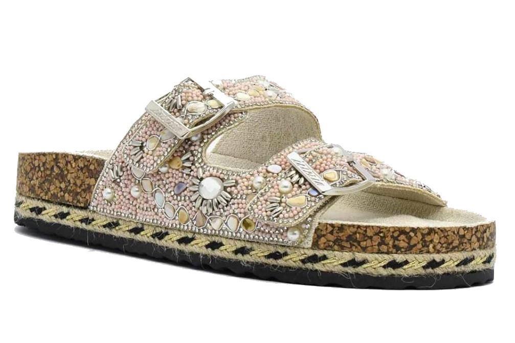 Sandalias bio Isteria 25074 en beige para mujer