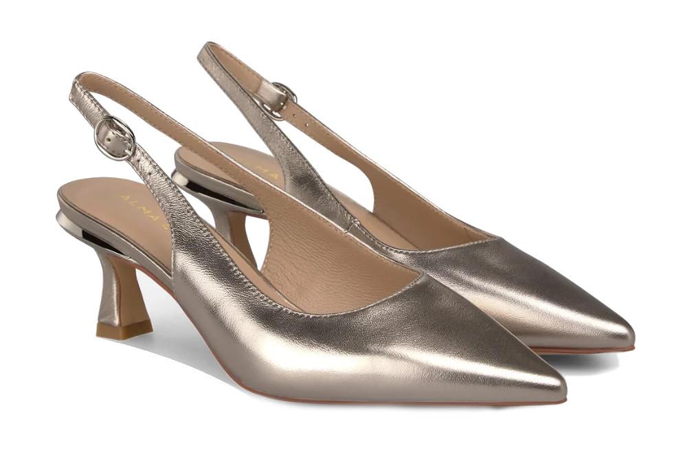 Zapatos de tacón destalonados Alma en Pena V262202 en color bronce - Zapatos de fiesta para mujer
