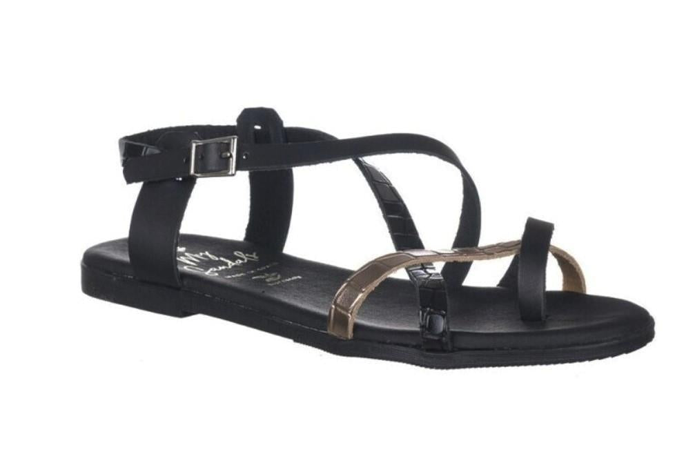 Sandalias planas Oh! My Sandals 5556 en negro para mujer