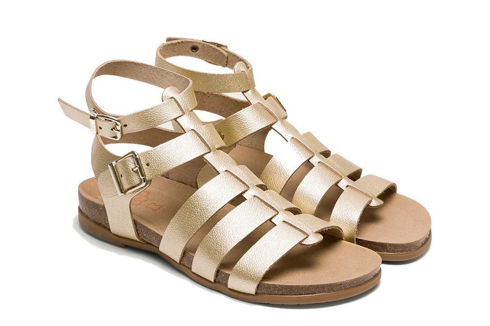 Sandalias bio planas Romana Porronet Silvia 315 en oro