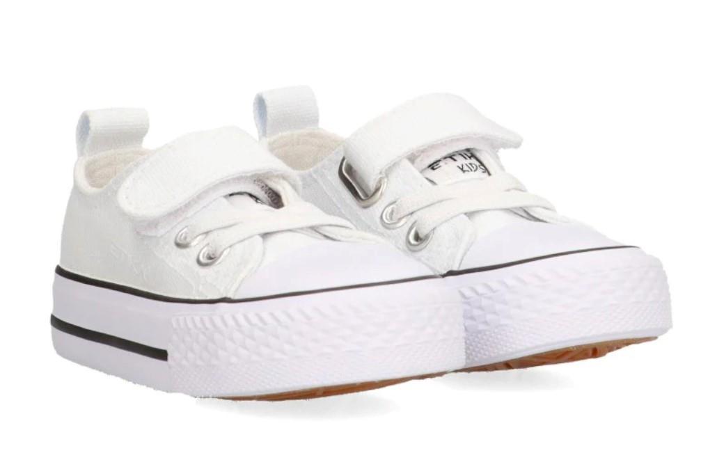 Zapatillas de lona infantiles Etika VARESE 52422 en blanco