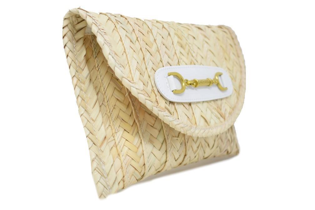 Bolso de rafia Cacharel bags HE435 de color blanco para mujer