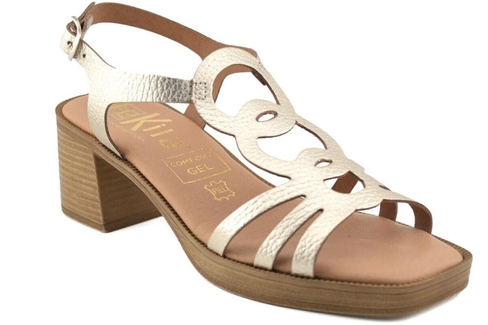 Sandalias Tekila 1010 en platino para mujer