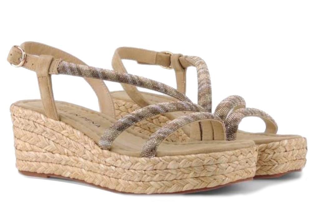 Sandalias con cuña Alma en Pena V2551455 en sand para mujer