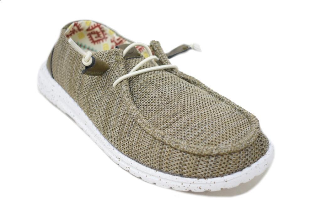 Zapatos de lona naúticos Maraval M0557 caqui para hombre