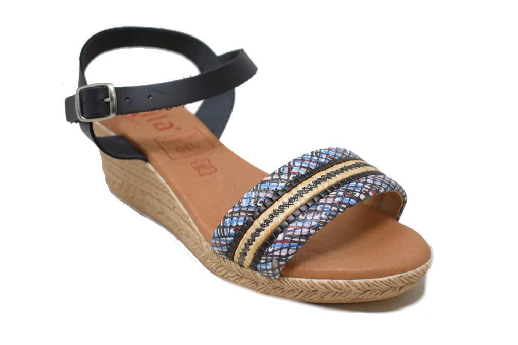 Sandalias con Cuña TEKILA 2543 en negro para mujer