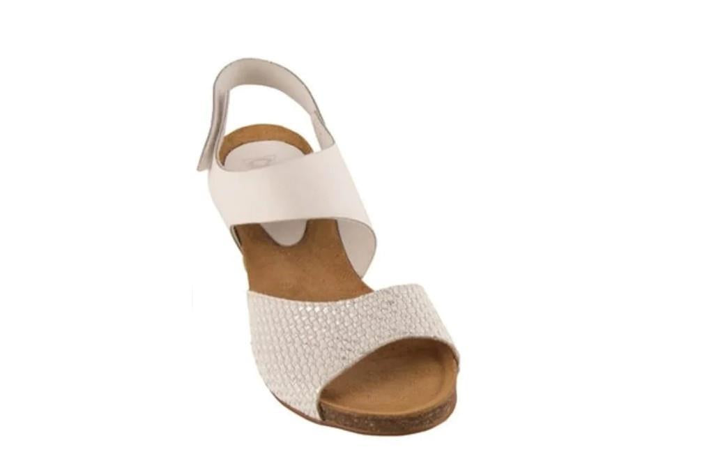 Sandalias con tacón Chamby 2650 en blanco para mujer