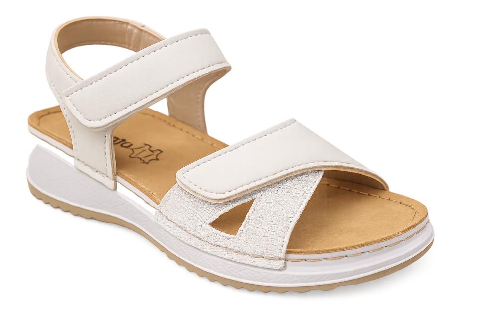 Sandalias planas Inblu SD000005-026 blancas con planta Anatómica para mujer