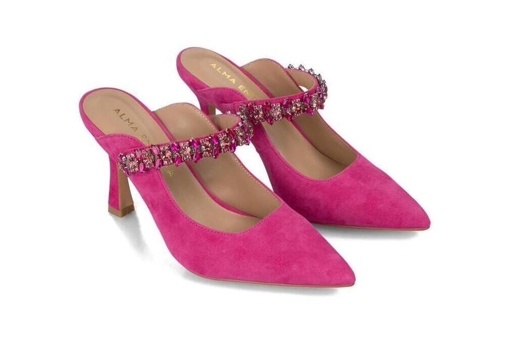 Mules Alma en Pena V250603 en fuxia para mujer-Zapatos de fiesta