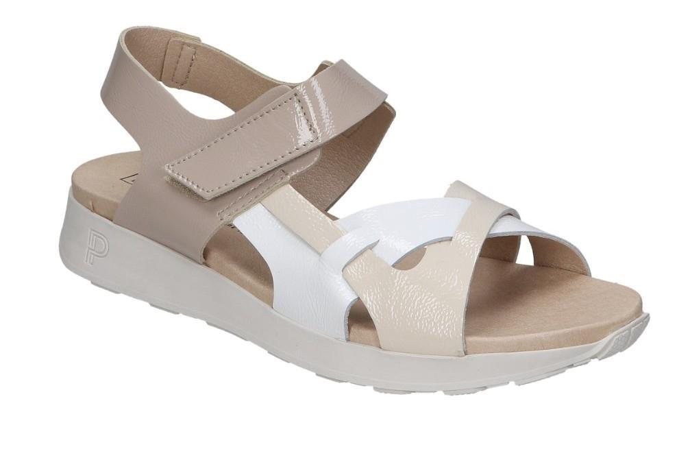 Sandalias cómodas Pitillos 10554 en crema para mujer