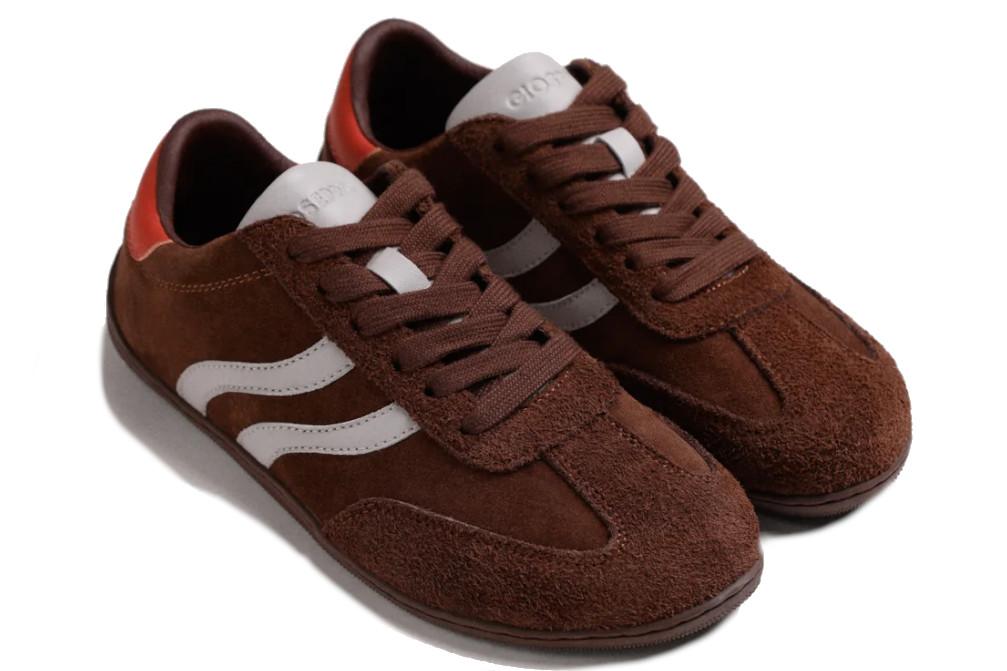 Zapatillas deportivas Barefoot Gioseppo 80249 de Piel marrón chocolate para mujer