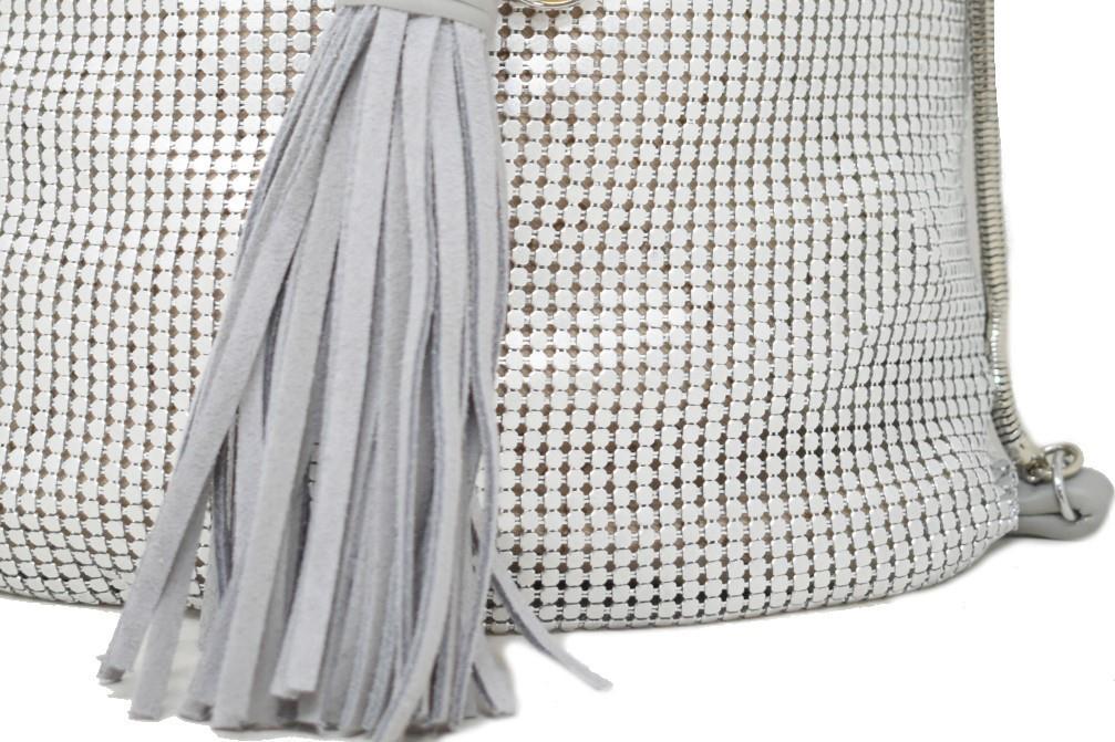 Bandolera de fiesta metalizada Cacacharel bags CV251124 en plata