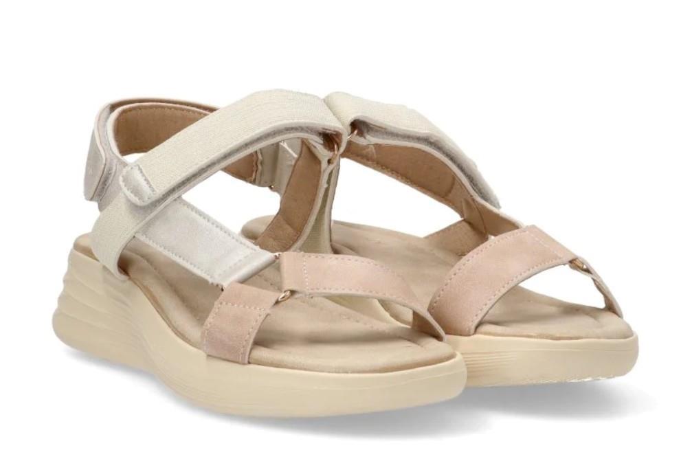 Sandalias deportivas Armony by Etika 40004 en beige para mujer