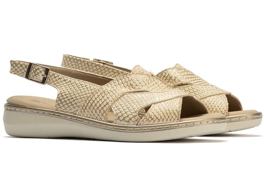 Sandalias cómodas Pitillos 10301 en oro para mujer