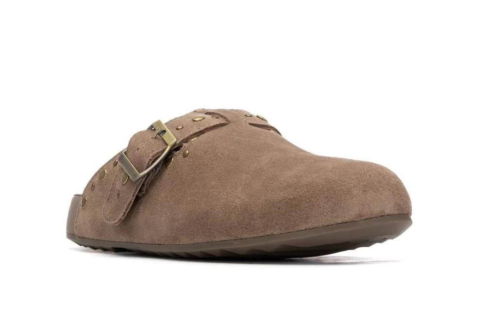 Zueco bio en beige para mujer XTI 14512102 de Serraje con Hebilla