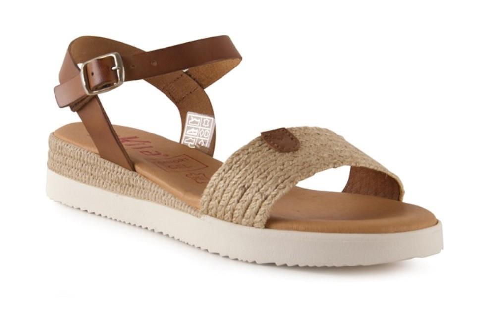 Sandalias con cuña Tekila 1263 en natural para mujer