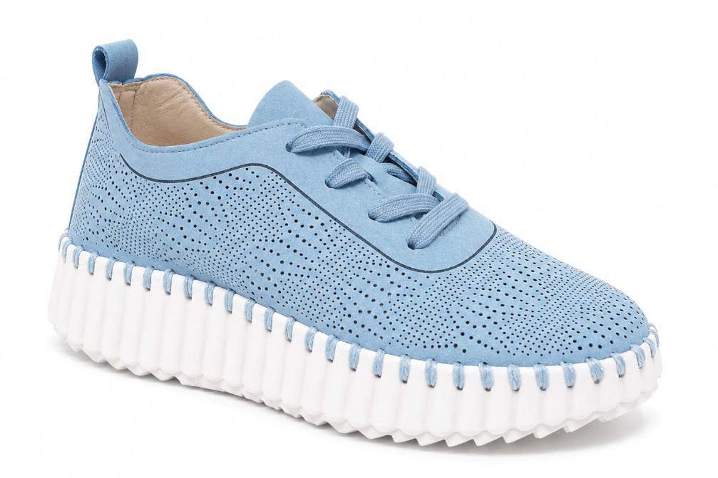 Zapatillas deportivas mujer Walk & Fly Astrid 9837K petróleo | Sneakers cómodas con cuña