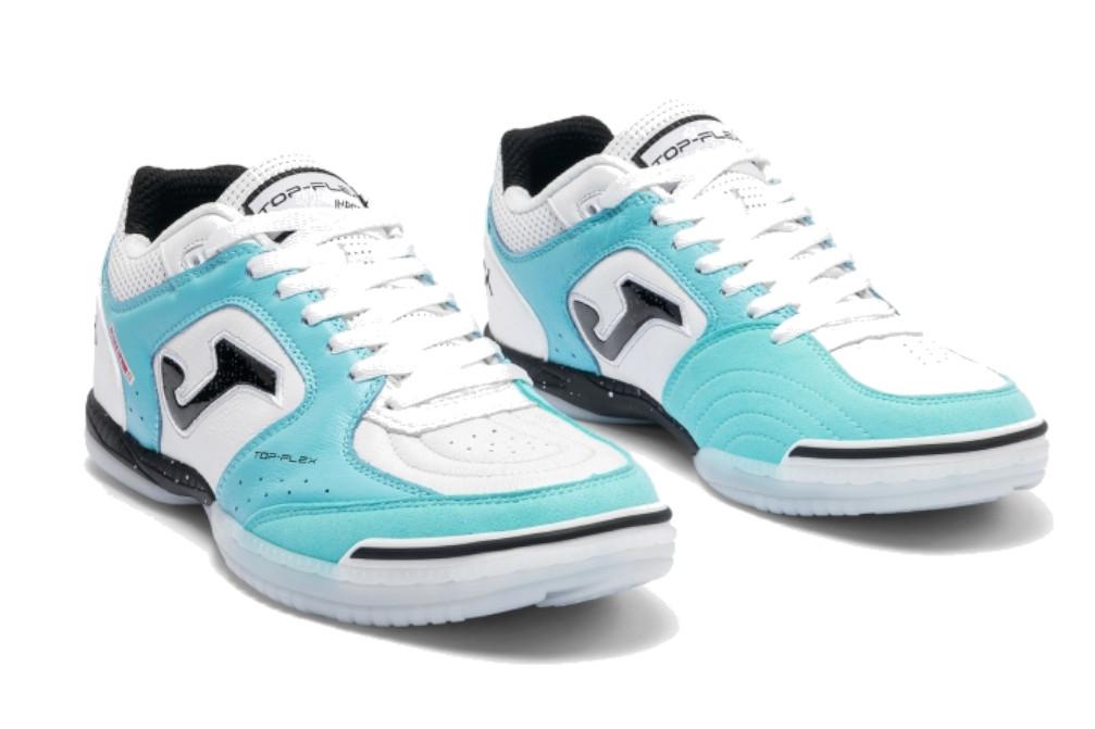 Zapatillas de fútbol sala Joma TOPS2642IN TOP FLEX 2642 en color turquesa