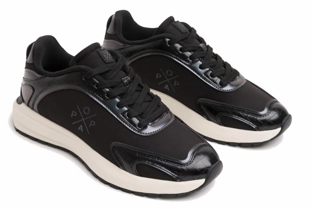 Zapatillas deportivas planas de mujer Popa Blake DS56501 negras