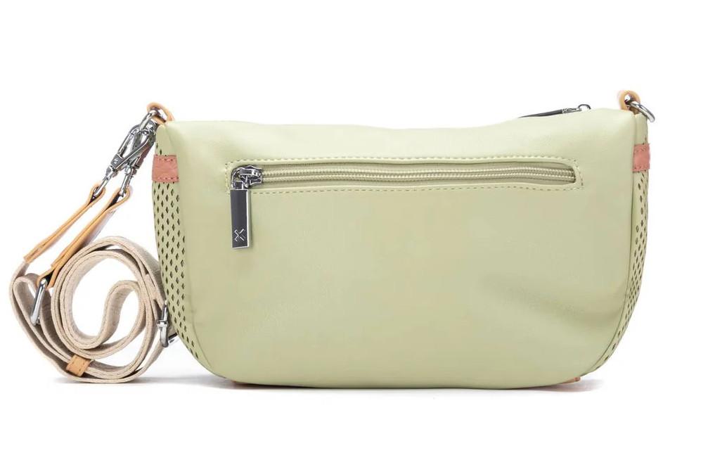 Bolso bandolera mujer Xti 184543 caqui– Bolso efecto piel con cremallera, estilo urbano y certificado vegano
