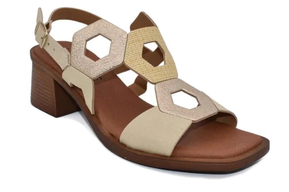 Sandalias de tacón In Vogue S3110 en beige para mujer